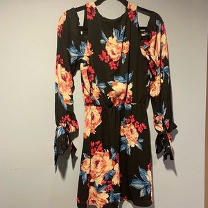 Cold shoulder floral dress